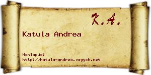 Katula Andrea névjegykártya