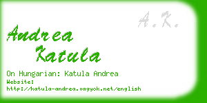 andrea katula business card